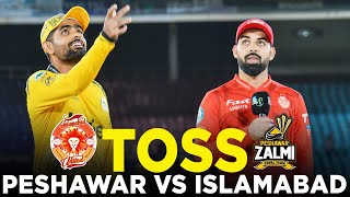 PSL 9  Toss  Peshawar Zalmi vs Islamabad United  Match 33  M2A1A [upl. by Oiram]