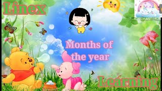 Months of the year Learn Months of the year for kidsLinex Learning🌈 [upl. by Ignazio17]