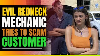 Evil Redneck Mechanic Tries to Scam Female Customer Kind Black Woman Saves The Day [upl. by Ecirehs]