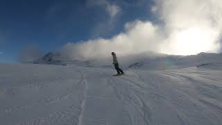 Snowboarding en Cerro Castor Ushuaia desde La Brecha a la base [upl. by Barbaresi]