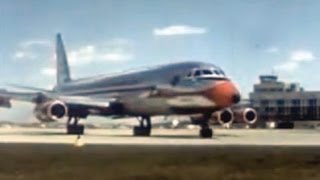 American Convair CV990  quotLanding Detroitquot  1962 [upl. by Ginni]