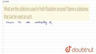 What are the collectors used in froth floatation process Name a substance that can be used [upl. by Aihsemek]