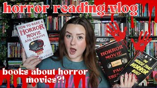 reading books about horror movies for a week  new release horror reading vlog 2024 [upl. by Anrak]