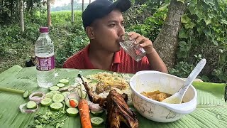 My First Vlog VideoChicken In Banana TreeVillage Boy CookingMukbang [upl. by Landis]