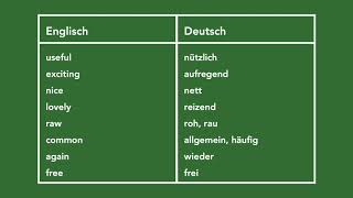 Englisch lernen  240 wichtige Adjektive Teil 1 [upl. by Publea]