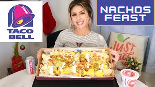 TACO BELL NACHOS MUKBANG  toasted cheddar chalupa [upl. by Merchant]