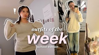 WHAT I WEAR IN A WEEK 👚 SCHOOL [upl. by Ymmot]