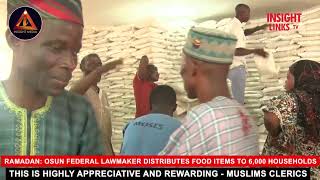 Osun Muslims clerics Islamic groups leaders laud Bamidele Salam as the Lawmaker distributes food [upl. by Palmore]