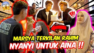 MARSYA TERKILAN RAHIM NYANYI UNTUK AINA   HAPPY BIRTHDAY RIQ amp SAM [upl. by Anoj]