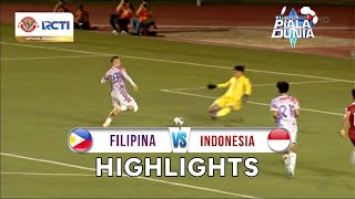 FILIPINA vs INDONESIA HIGHLIGHT FIFA WORLD CUP 2026 KUALIFIKASI 2nd ROUND LEG 1 [upl. by Bigod]