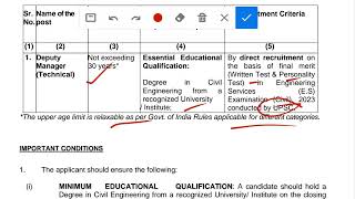 New govt job vacancy 2024  National Highways Authority of India NHAI Recruitment 2024 [upl. by Swor468]