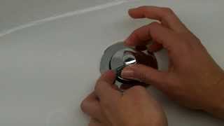 How to Remove a Popup Tub Drain Plug Stopper  Easy  No screw no tools needed [upl. by Nido]