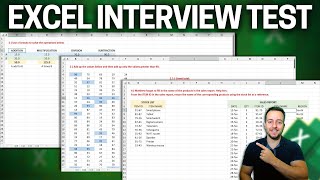 Excel Job Interview Test 2024  4 Questions to Solve  Can you Pass [upl. by Kciredohr]