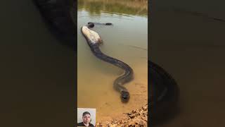 Gigante no Rio Araguaia Sucuri descansando de barriga cheia [upl. by Nohsreg]