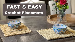 Super Easy CROCHET PLACEMAT [upl. by Anavoj]