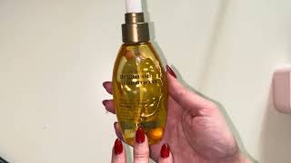 OGX Renewing  Argan Oil of Morocco Dry Oil Spray Honest Review [upl. by Ahcropal]