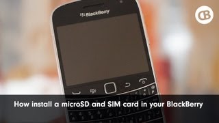 How to Install the MicroSD and SIM Card into a BlackBerry Smartphone [upl. by Esialb873]