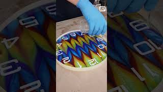 How to Create a Colorful Epoxy Resin Clock xtool resinartclock xtoolp2 [upl. by Einomrah772]