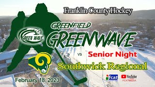 Greenfield Greenwave Hockey vs Southwick [upl. by Bullard844]