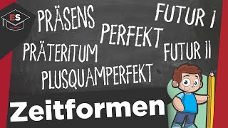 Zeitformen Zusammenfassung  Präteritum Präsens Perfekt Plusquamperfekt Futur 1 und 2 erklärt [upl. by Attolrahc]