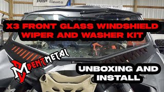 Bent Metal X3 Front Glass Windshield with WiperWasher Kit  Unboxing and Full Detailed Install [upl. by Ailemac]