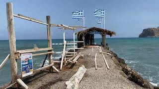 Beach Agia Marina  Crete  Greece  2024 may [upl. by Rheingold]