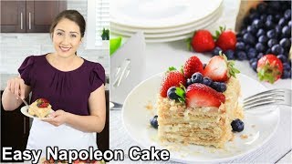 Easy Napoleon Cake Recipe [upl. by Cornelie]