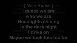 Eminem  Headlights Lyrics FT Nate Ruess [upl. by Ynner]