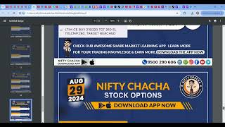 NIFTY SUPPORT  25300 for stock option perfect calls download NIFTY CHACHA app cont 9885559709 [upl. by Peednam]