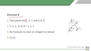 Material Science  1  C3L10  Examples miller indices directions  2 [upl. by Weslee]