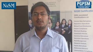 NISM PGPSM Course Feedback by Mr Abhijit Mishra [upl. by Rilda]