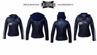 Leren Bikerjack Dames  Motorkleding Outlet  Urban Leather Amsterdam NLNH Nederland [upl. by Trygve]