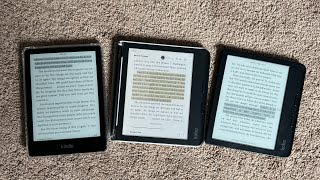 Kobo Libra Color vs Libra 2 vs Paperwhite Side by Side [upl. by Attenyl]