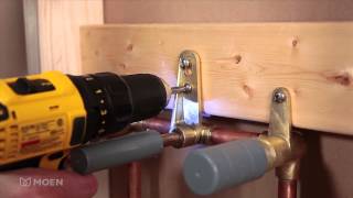 How to Install a Moen Wallmount Bathroom Faucet [upl. by Devad31]