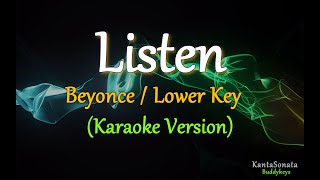 Listen Beyonce  Lower Key Karaoke Version [upl. by Jonah481]