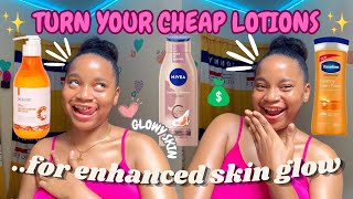 How I Turned My Cheap Lotions to Massively Brighten amp Glow My Skin 💯✨for an Even Skin Tone [upl. by Grefe]