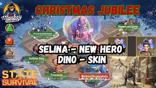 STATE OF SURVIVAL x RESIDENT EVIL CHRISTMAS EVENT  SELINA NEW HERO amp DINO SKIN [upl. by Janetta542]