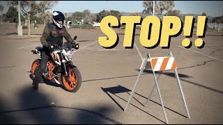 How To Stop Your Motorcycle Quickly [upl. by Ailefo]