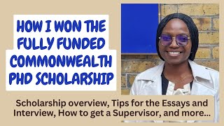 How I won the Commonwealth PhD Scholarship MWC 31 [upl. by Lincoln]