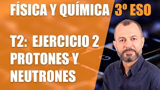 Ejercicio 2 tabla con protones neutrones y electrones  Tema 2  Física y Química 3 ESO [upl. by Vergil]