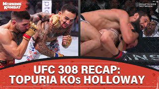 UFC 308 Recap Topuria KOs Holloway Chimaev Submits Whittaker  MORNING KOMBAT [upl. by Takeshi834]