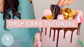 How To Decorate A Drip Cake  Georgias Cakes [upl. by Orlantha619]