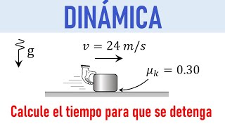 3 DINÁMICA LINEAL  Problema con velocidad de lanzamiento  FÍSICA [upl. by Arissa]