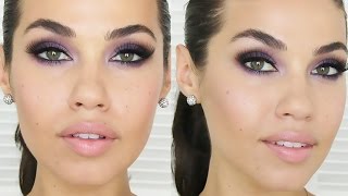 TUTORIAL  Purple Smokey Eye Makeup  Eman [upl. by Parsons]