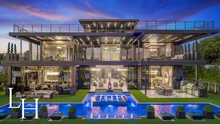 Touring a 48000000 Modern Florida Mansion With Superyacht Dock [upl. by Alarise]