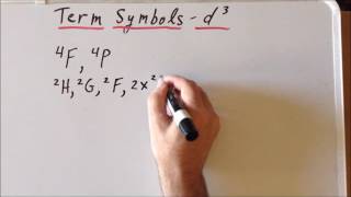 Spectroscopic term symbols three d electrons d³ part 2 [upl. by Findlay254]