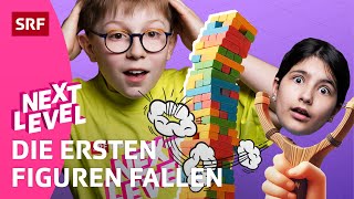 S2 15 🏆 SRF Kids – Next Level Die Spiele beginnen – Wer bleibt standhaft  Gameshow für Kinder [upl. by Norvun783]