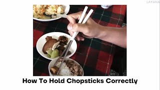 How To Hold Chopsticks Correctly [upl. by Karlotte]