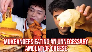 mukbangers eating an UNNECESSARY amount of CHEESE [upl. by Gow]