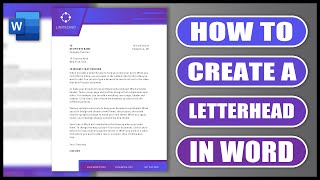 How to Create a Letterhead in Word  Microsoft Word Tutorials [upl. by Leira]